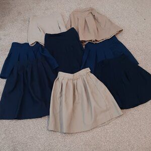 School uniform pleated skirt bundle / 8 skirts / Lands End, French Toast, wonde